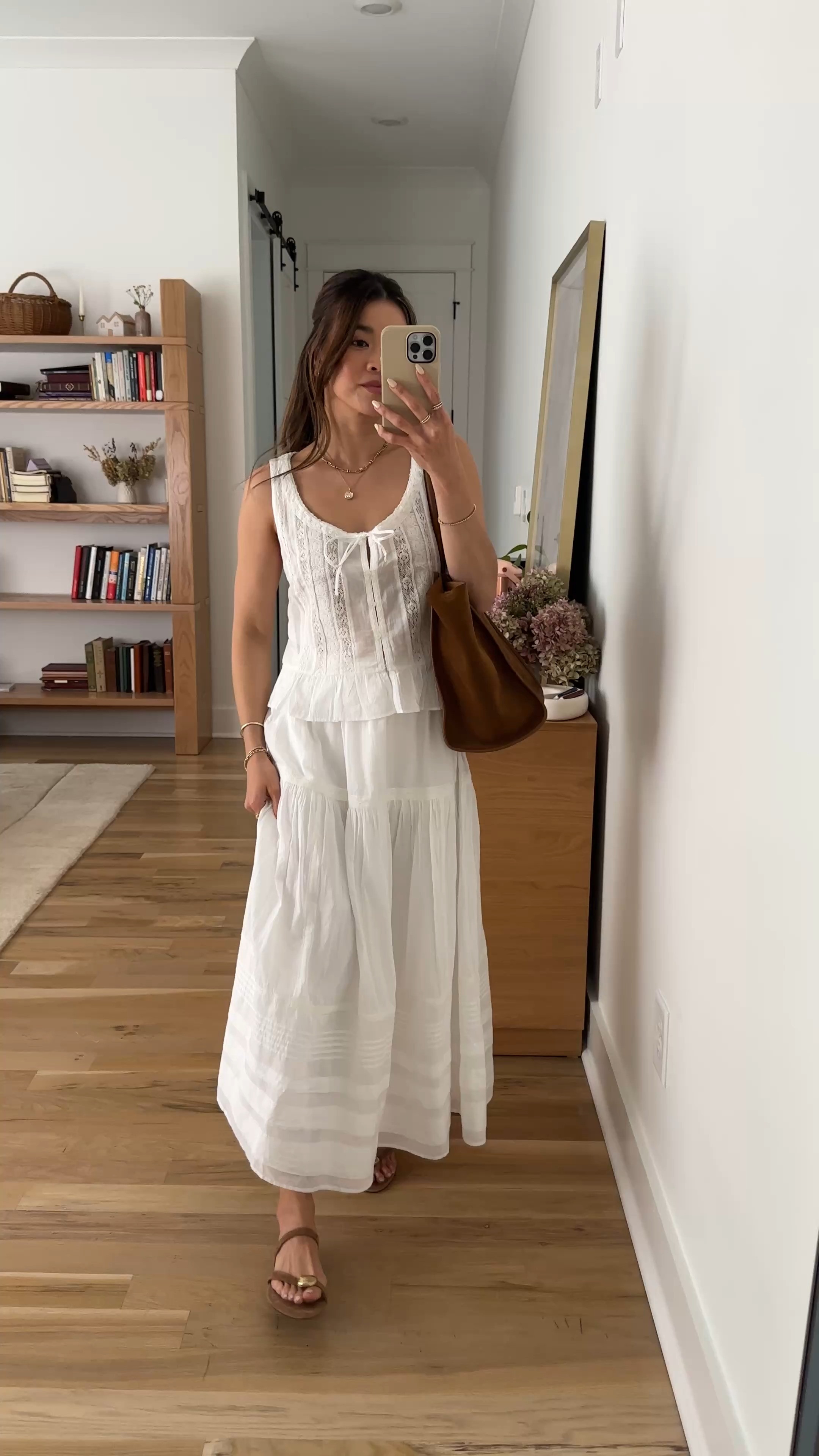 Sizing info:
•Top size XS
•Skirt size XXS petite 

petite fashion, get dressed with me, outfit inspiration, ootd, nashville outfit, Nashville influencer, petite style, vacation style, casual outfits, mom style, petite skirt, spring outfits, spring outfit info, spring skirt, spring outfit idea, spring top, spring bag, spring shoes, spring sandals, maxi skirt, white tank,  
@abercrombie 
 

#LTKPetite #LTKSeasonal #LTKFestival