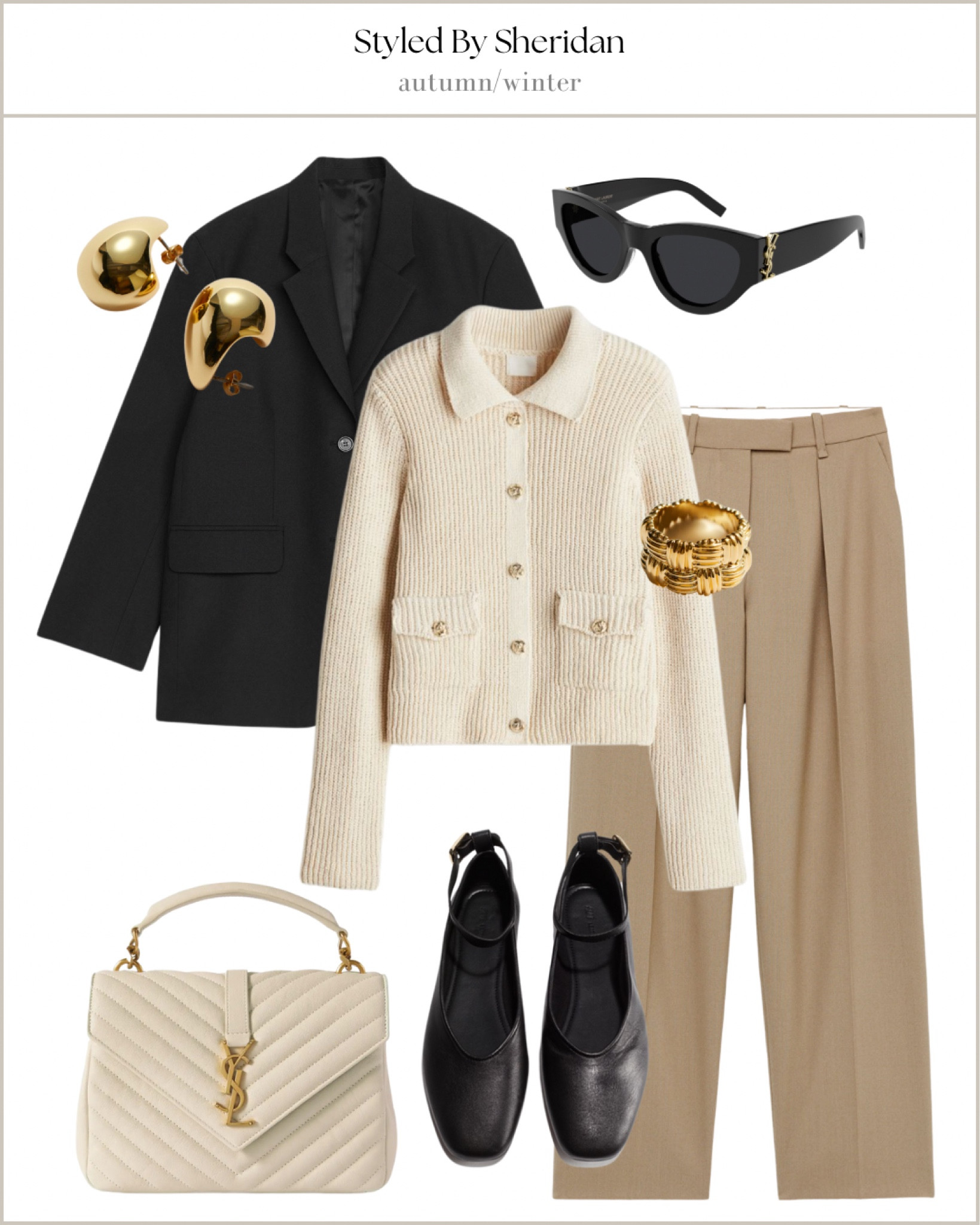Office look 💼

Beige tailored trousers, black blazer, Saint Laurent bag, black ballet flats 

#LTKeurope #LTKworkwear #LTKstyletip