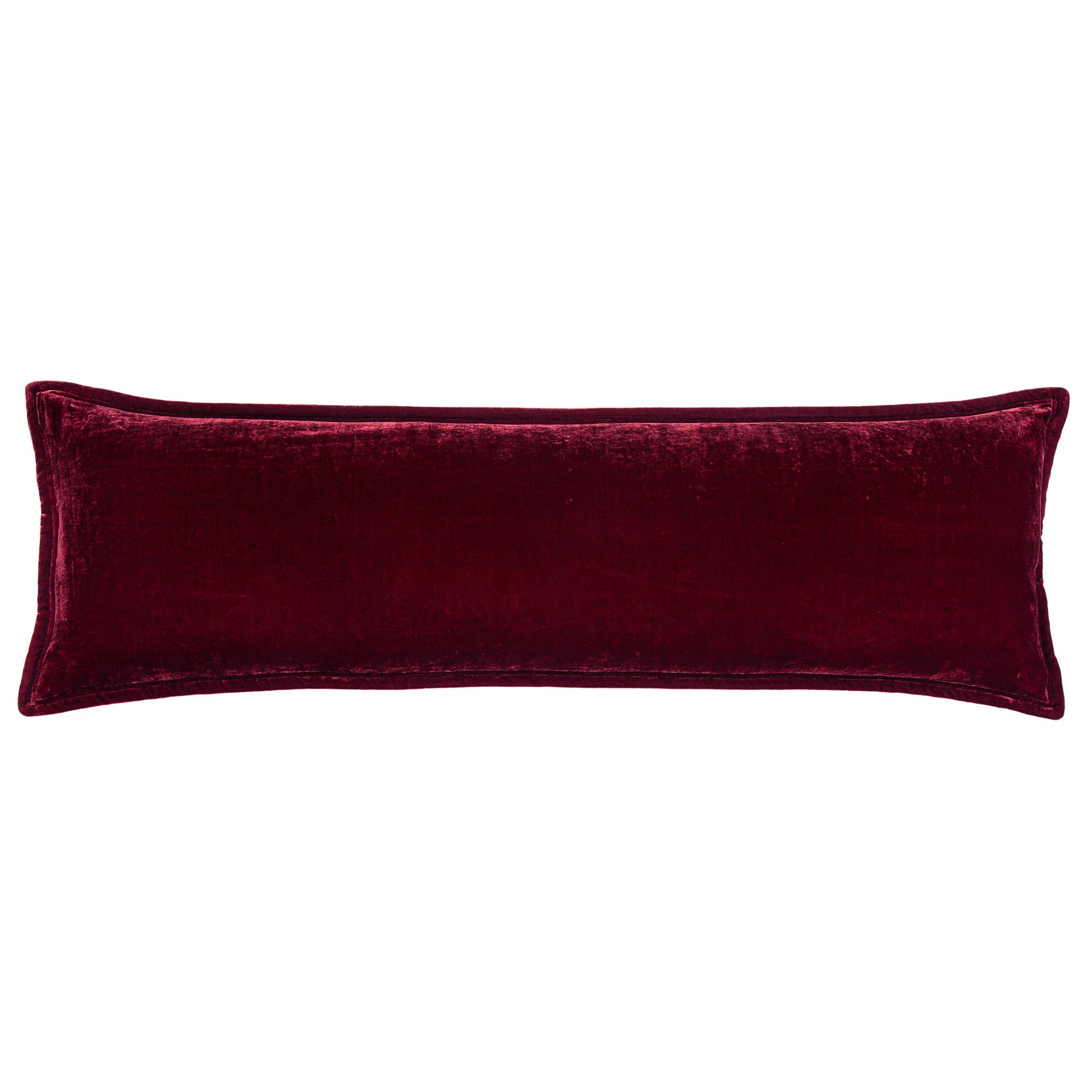 Stella Solid Faux Silk Crushed Velvet Romantic Western 14x42 inch Long Lumbar Pillow | Wayfair North America
