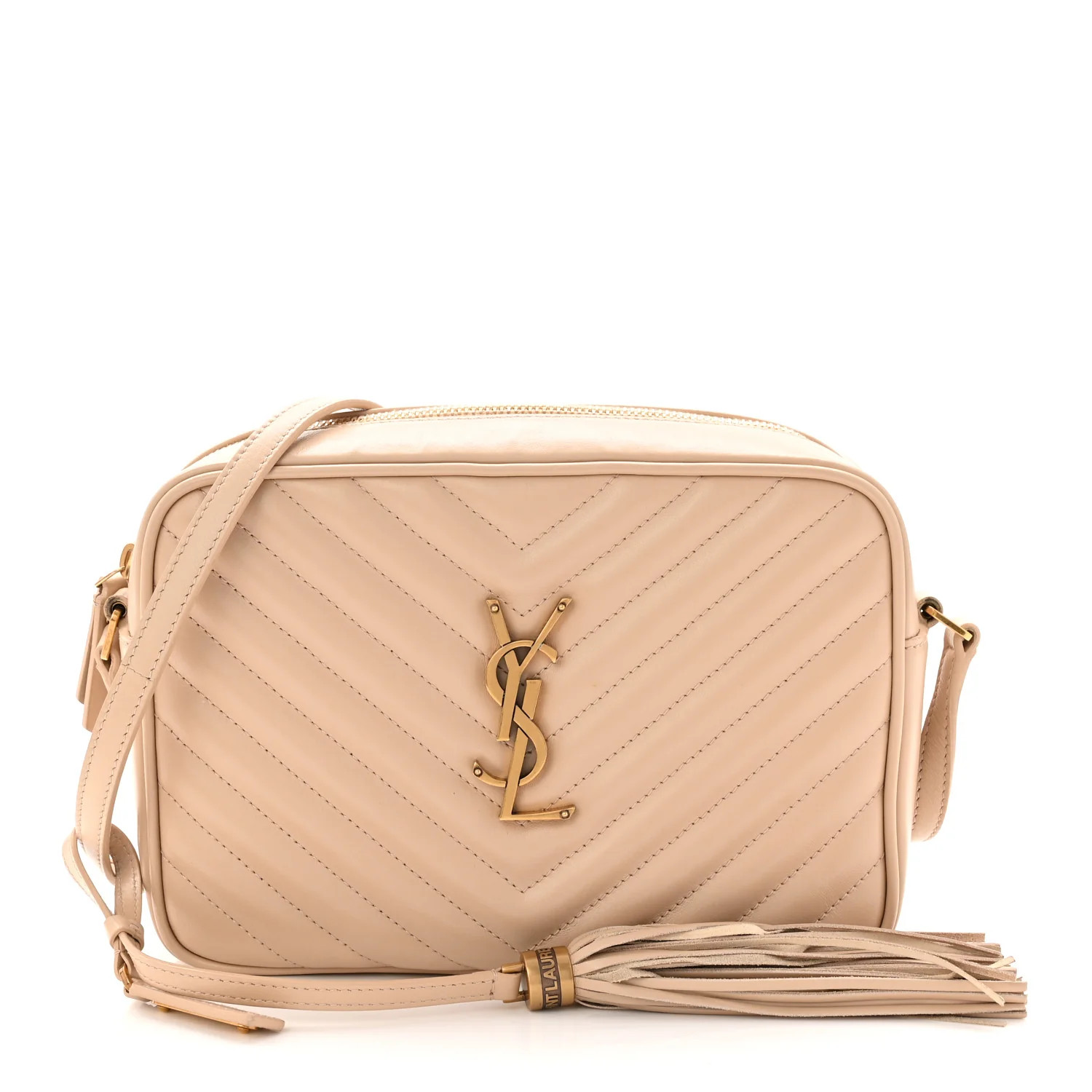 Calfskin Matelasse Monogram Lou Camera Bag Dark Beige | FASHIONPHILE (US)