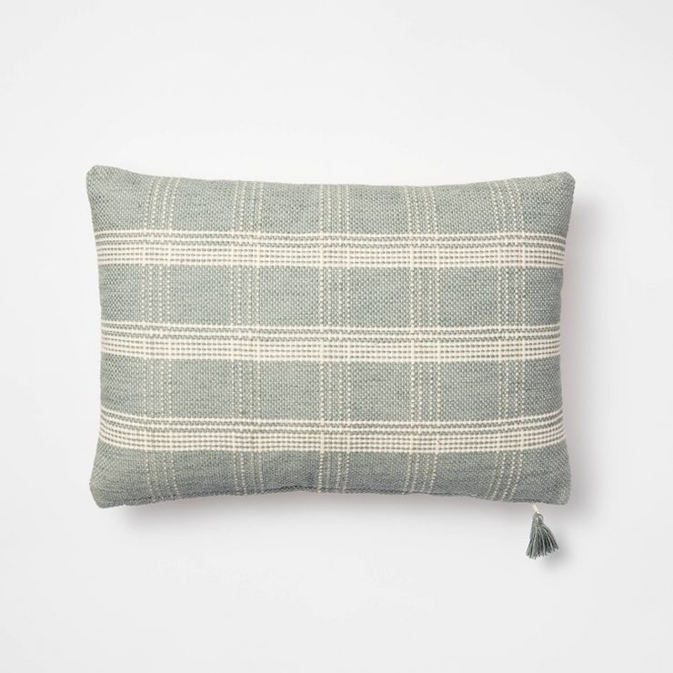 Woven Plaid Throw Pillow with Tassel Zipper -Threshold™ designed with Studio McGee | Target