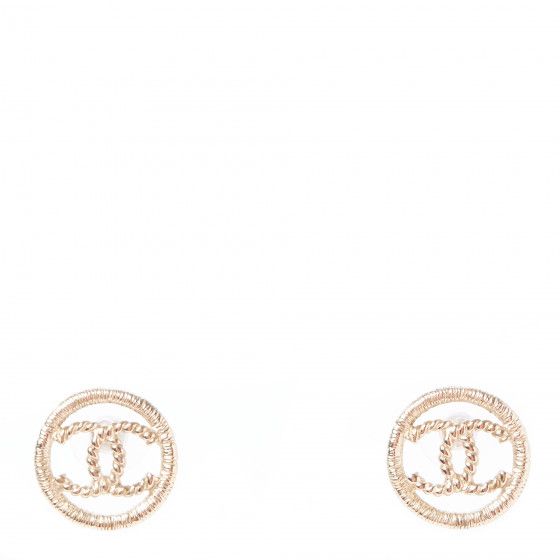 Twisted CC Earrings Light Gold | Fashionphile