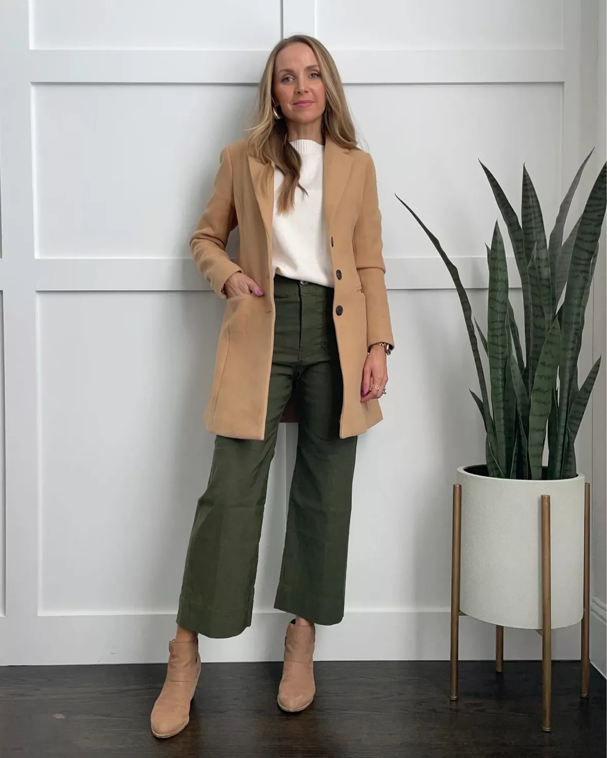 Cotton Twill Wide-Leg Crop Pant curated on LTK