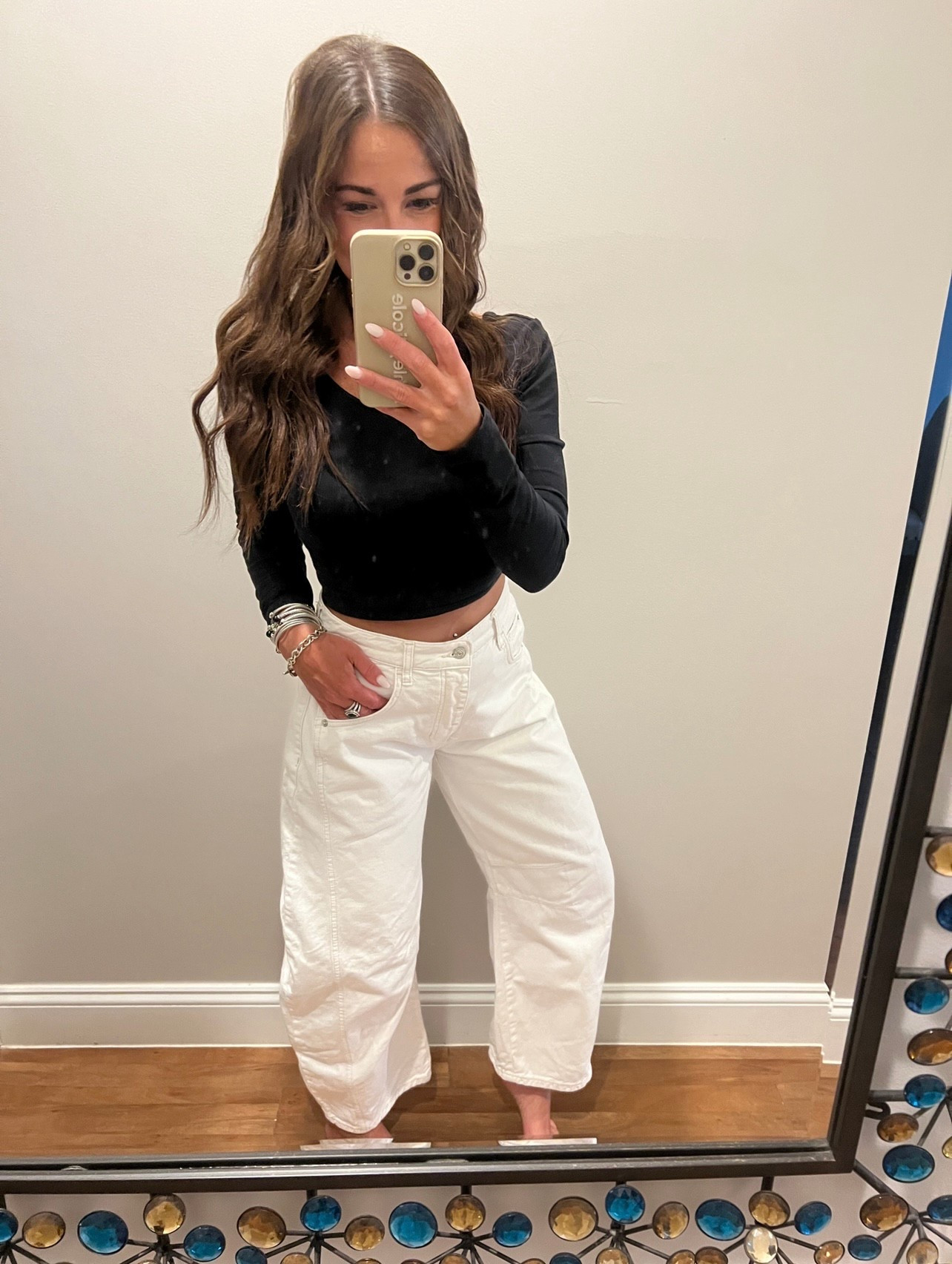 Back to non palm tree weather means back to my weekend usual dinner fits. 

#jeans #casual #whitejeans 

#LTKSummerEdit #LTKStyleTip #LTKPetite