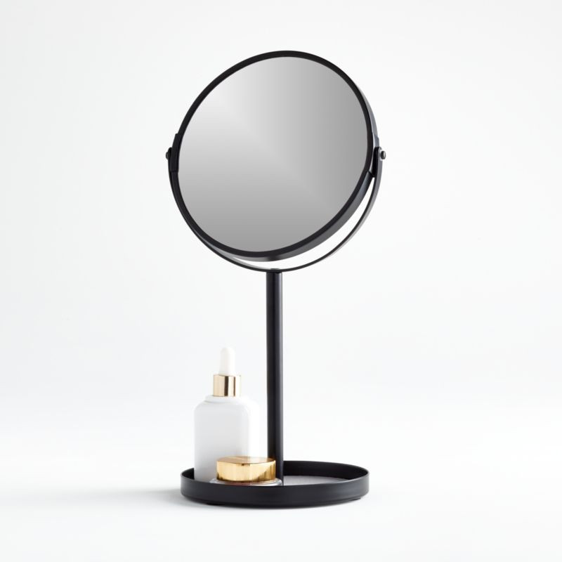 Yamazaki Black Table Mirror + Reviews | Crate & Barrel | Crate & Barrel
