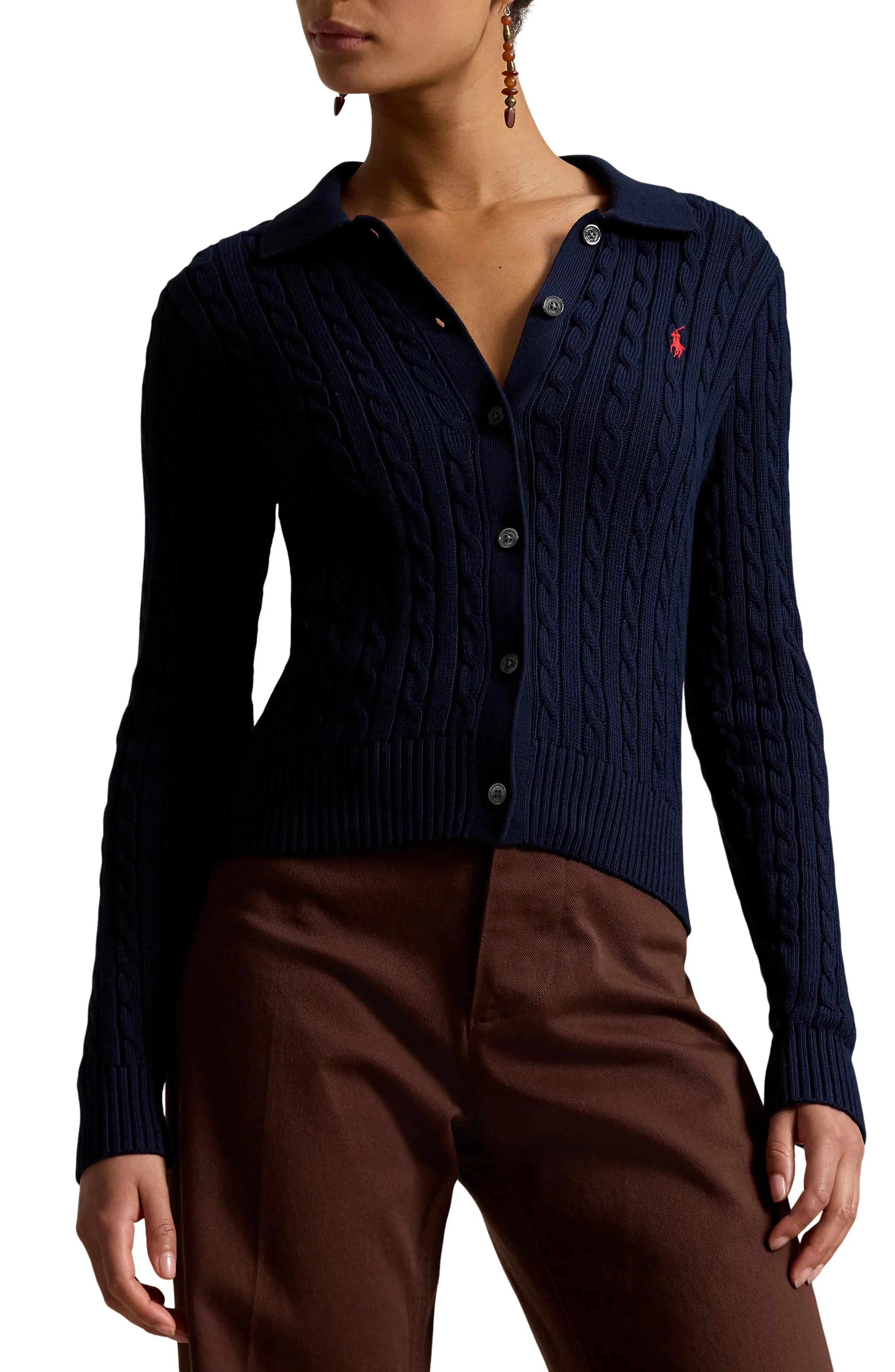 Cable Knit Cotton Cardigan | Nordstrom