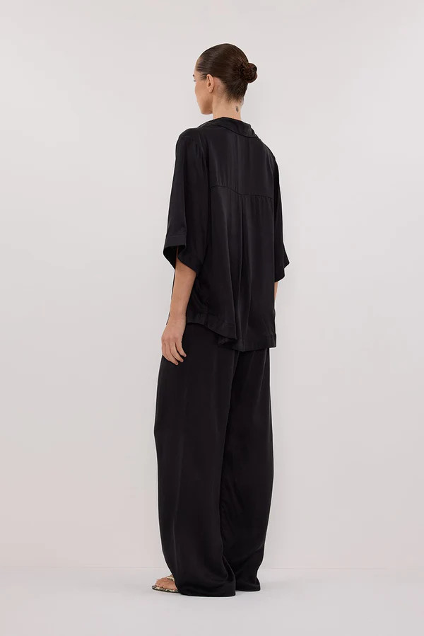 PERCY BLACK SILK PANT | DISSH