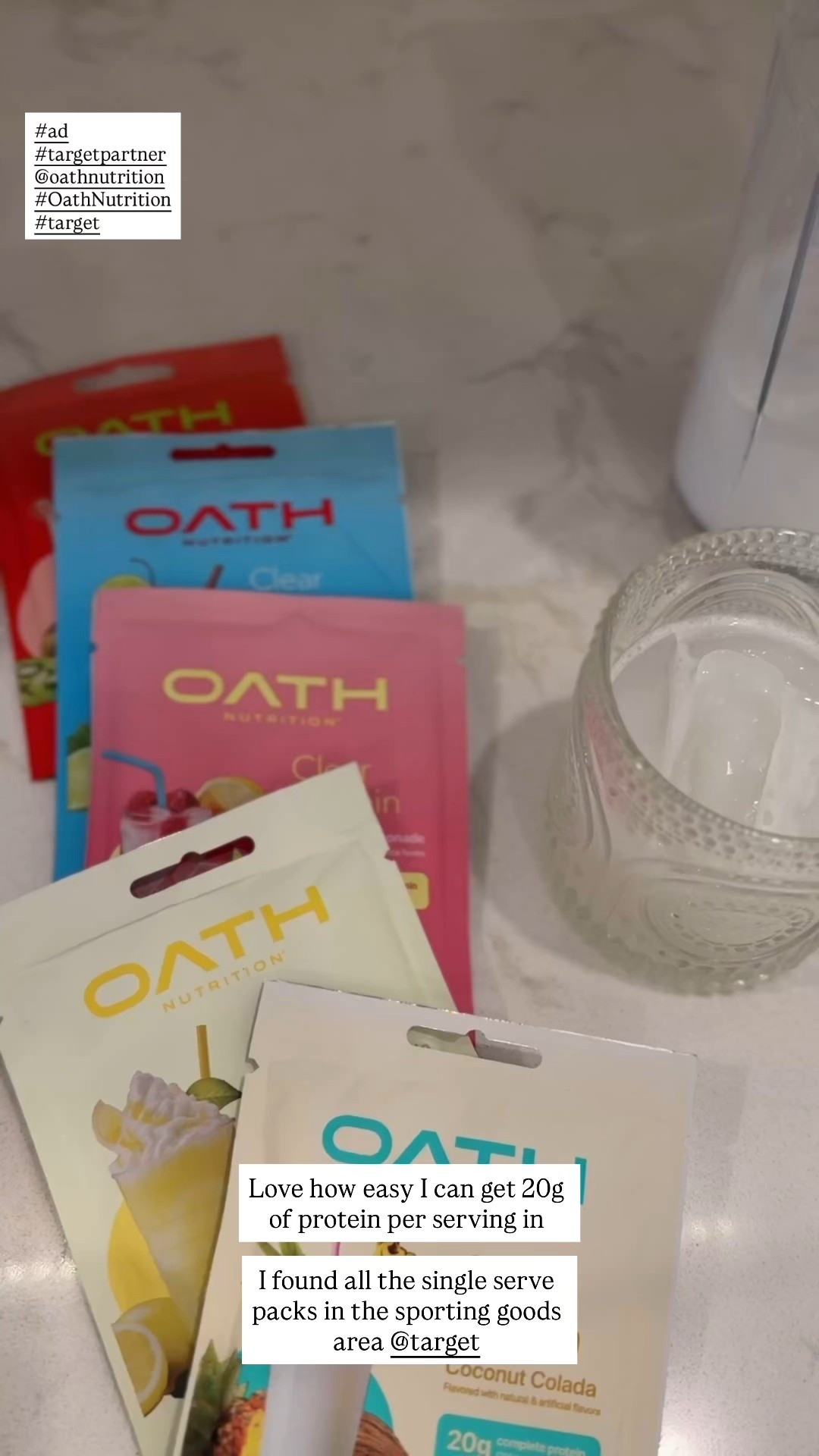 #AD If you’re struggling with your protein goals and you want it super fast, easy & delicious I am going to blow your mind right now! @OathNutrition ’s clear protein single serves are new @Target and come in 6 delicious flavors. Not only do they taste great but they pack 20g per serving of protein. Make sure to find them at the sporting goods section at Target or comment SHOP and I’l send you the DM for easy online shopping #oathnutrition #targetpartner #target @shop.ltk

#LTKfoodie #LTKActive #LTKfitnessgoals