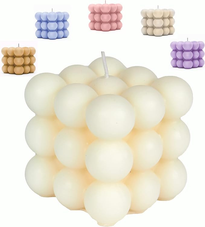 Amazon.com: Loftern White Freesia Scented Bubble Candle - Handmade, Natural Soy Wax Based, Unique... | Amazon (US)