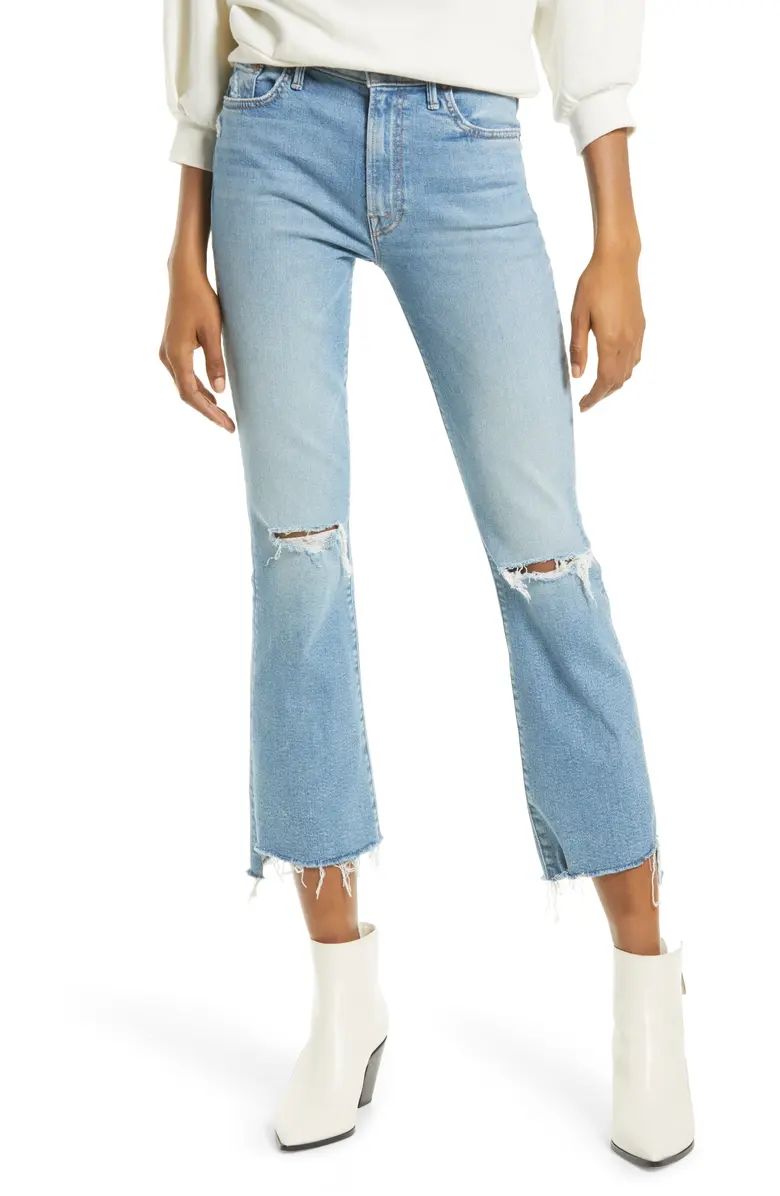 The Insider High Waist Crop Step Fray Hem Jeans | Nordstrom