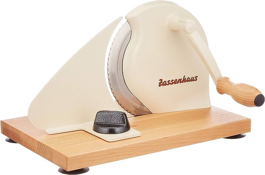 Zassenhaus Classic Manual Bread Slicer, 11.75-Inch by 8-Inch, Cream, (72082) | Amazon (US)