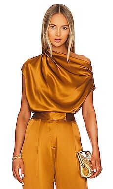 The Sei Draped Top in Toffee from Revolve.com | Revolve Clothing (Global)
