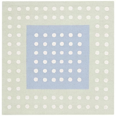 Safavieh Kids SFK929 Hand Tufted Indoor Area Rug - Blue/Green - 5'x5' - Safavieh | Target
