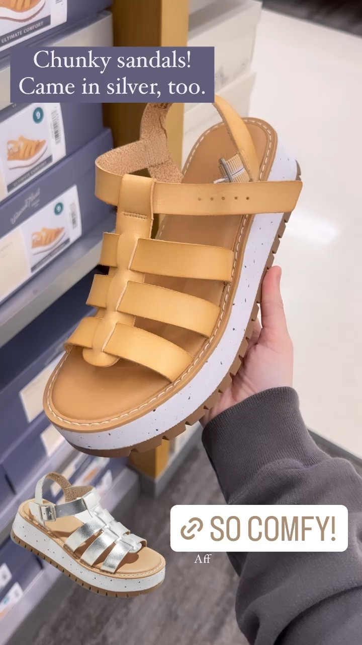These chunky target sandals are so cute! Only $35 and come in two colors. Platform sandals are so popular right now and these have a memory foam base so they’re super comfy! Chunky sandals, silver platform sandals, platform heel sandals, target sandals, target shoes, shoes under $40, shoes under $50, sandals under $50, sandals under $40, spring break shoes, target finds 

#LTKshoecrush #LTKU #LTKunder50