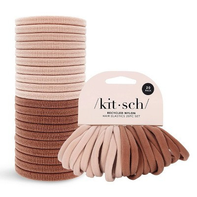 Kitsch Eco Friendly Nylon Elastics - 20pk - Blush | Target