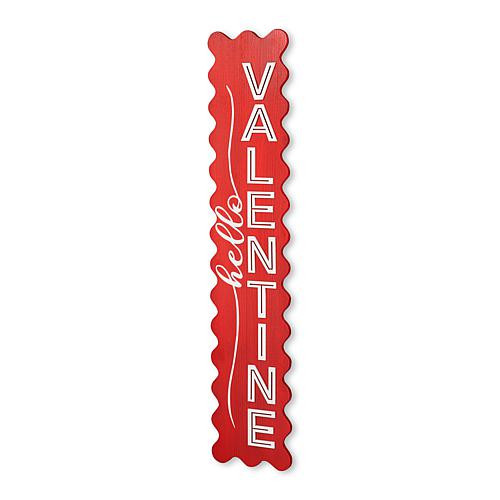 Glitzhome 39.25""H Valentine's Wooden HELLO VALENTINE Porch Decor | HSN