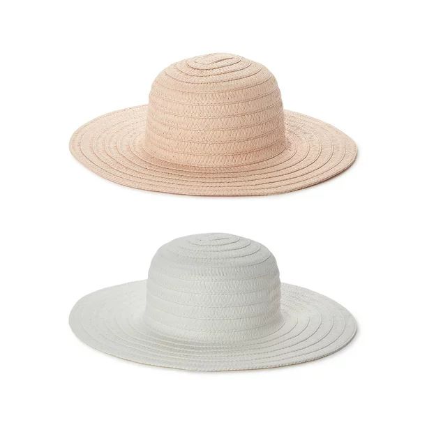 Time and Tru 2pk Ladies Floppy Hats | Walmart (US)