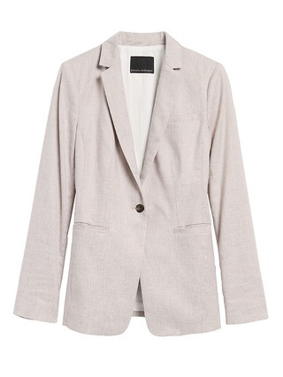 Long & Lean-Fit Linen-Cotton Blazer | Banana Republic (US)