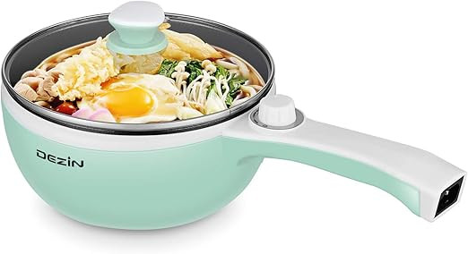 Dezin Hot Pot Electric Upgraded, Non-Stick Sauté Pan, Rapid Noodles Electric Pot, 1.5L Mini Port... | Amazon (US)