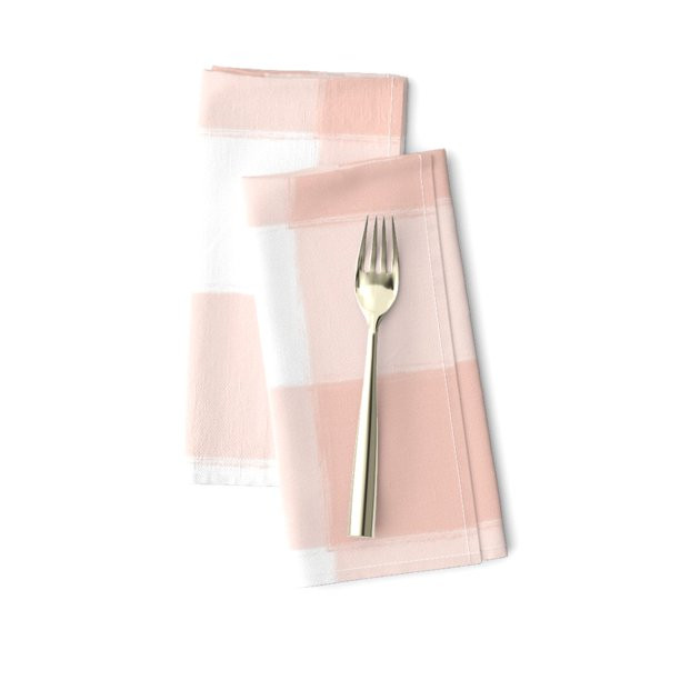 Buffalo Check Messy Pink Gingham Cotton Dinner Napkins by Roostery Set of 2 | Walmart (US)