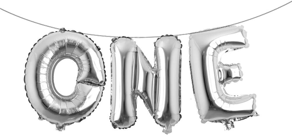 16 inch Hanging Foils Number Balloon “ONE” Word Air Balloons Set of 1 Balloon Perfect for Bab... | Amazon (US)