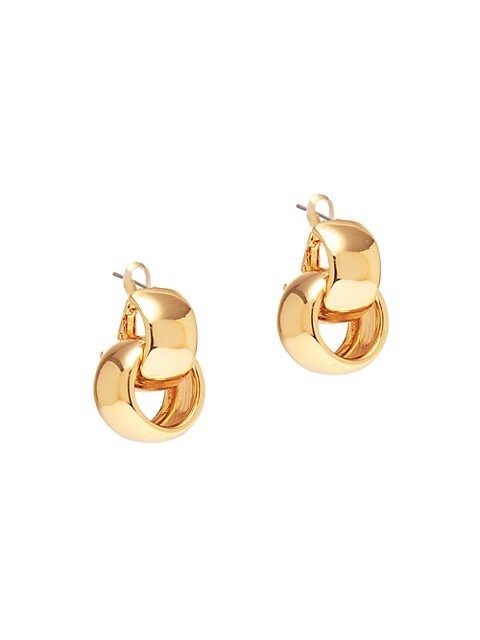 Luca 14K-Gold-Plated Double-Hoop Earrings | Saks Fifth Avenue