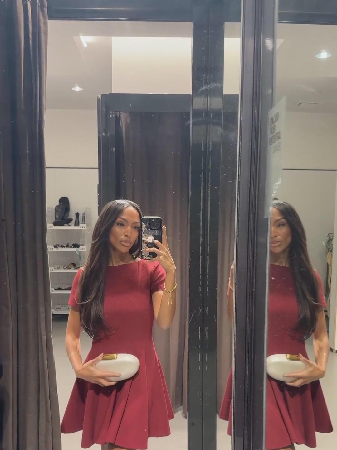 Can’t stop thinking about this dress for Valentines! Tried on a small but would do a xs instead for a tighter fit around my waist. Very flattering dress! Also saw these other ones in store and loved them so linked as well! #LTKxZARA #zara #valentinesfit