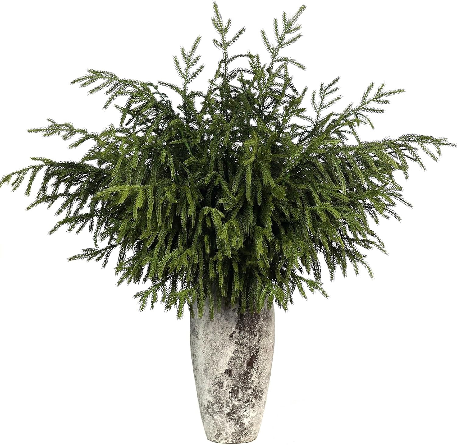 FOTEEWL Real Touch Norfolk Pine Branch - 36" Artificial Christmas Green Plants Branches Faux Gree... | Amazon (US)