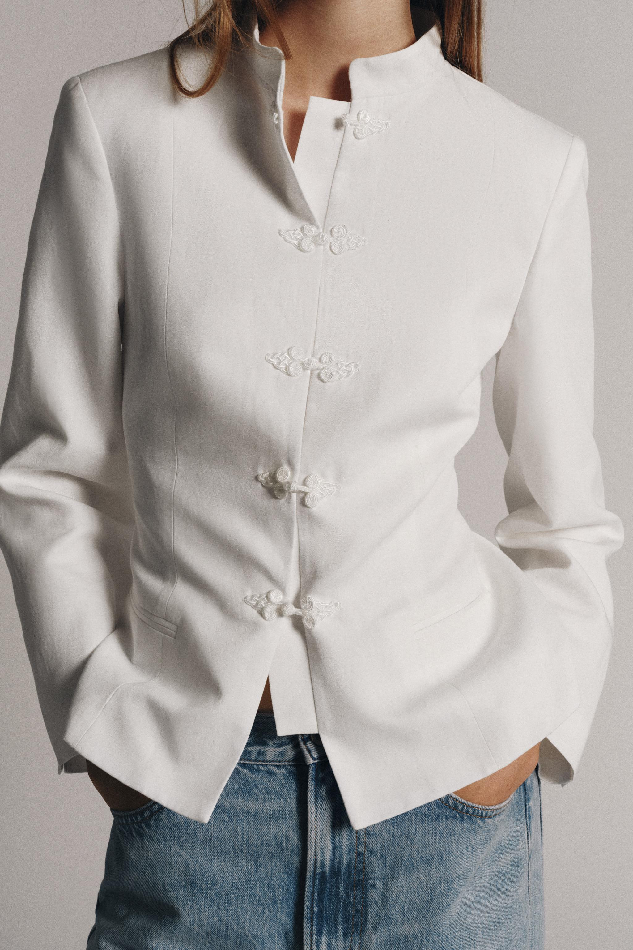 ZW COLLECTION PEPLUM BLAZER WITH FROG FASTENING | Zara UK
