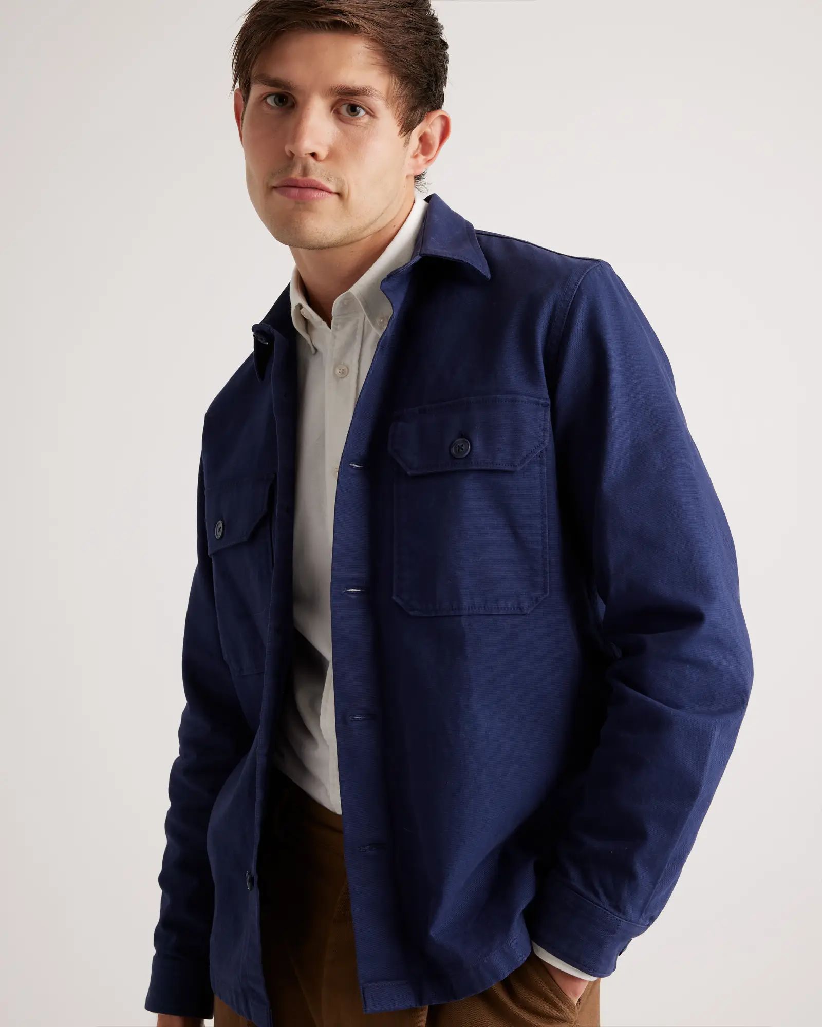 Double-brushed Stretch Overshirt Jacket | Quince