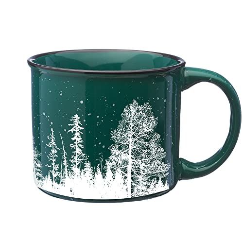 Coffee Cup by Black Lantern – Speckled Ceramic Coffee Mug for Women and Men with Forest Landscape De | Amazon (US)