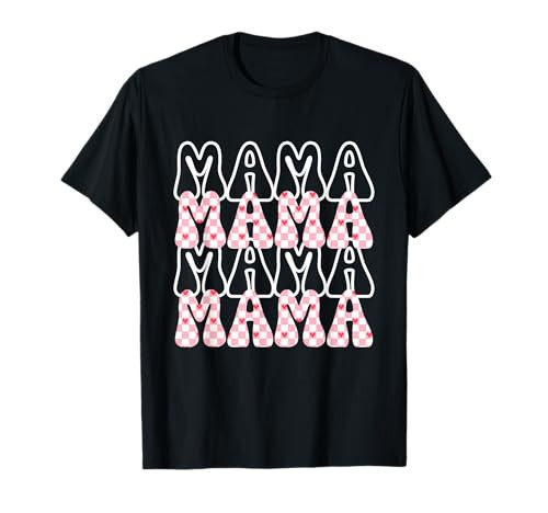 Groovy Checkered Mama Funny Women Mom Mothers day T-Shirt | Amazon (US)