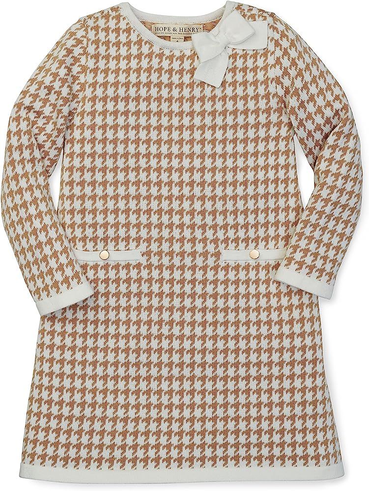 Hope & Henry Girls' Bow Detail Sweater Dress | Amazon (US)