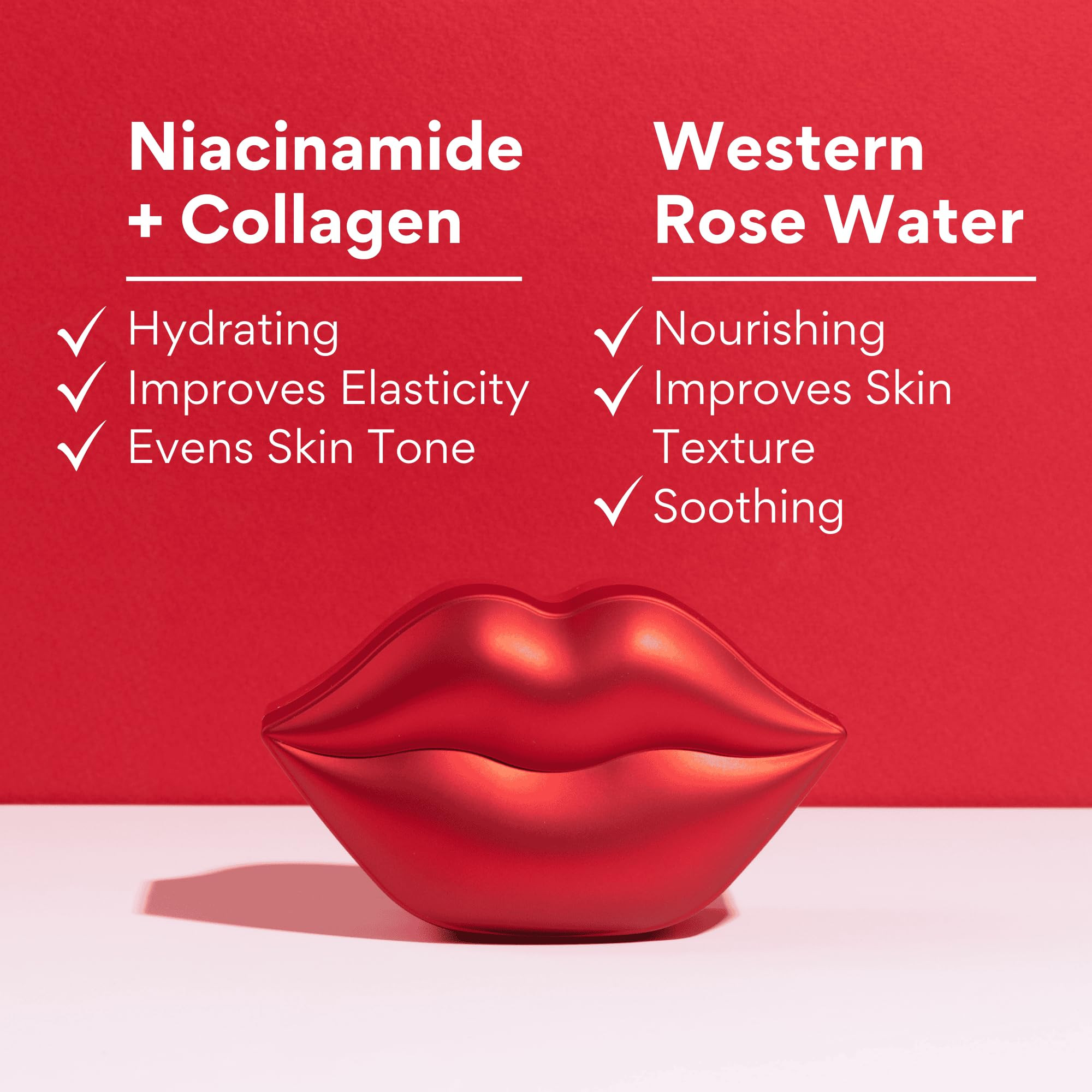 KOCOSTAR Rose Collagen Hydrogel Lip Mask with Niacinamide, Multi Functional Hydrating Lip Care fo... | Amazon (US)
