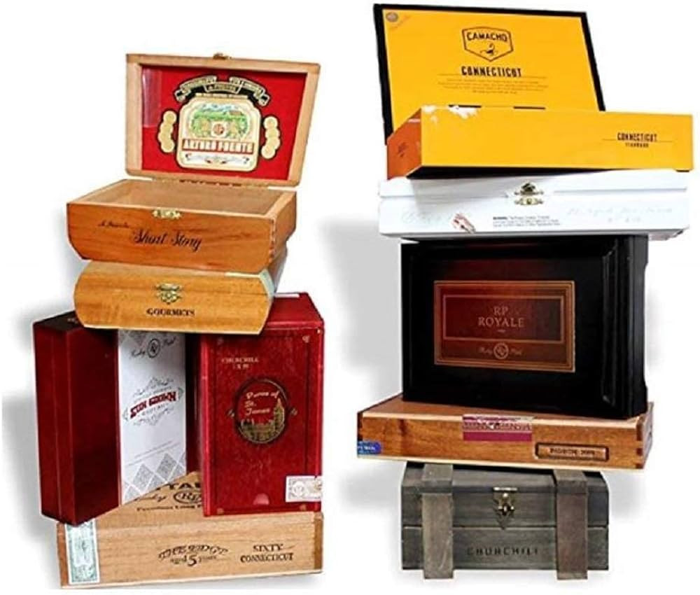 Wooden Empty Cigar Boxes Pack of 10 Empty | Amazon (US)