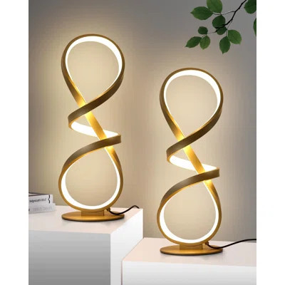 Table Lamps, LED Touch Dimmable Spiral Desk Lamp, 3 Color Temperature Modern Nightstand Lamp, Unique Bedside Lamp For Living Room, Bedroom, Cool Lamps | Wayfair North America