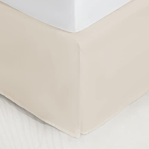 Amazon Basics Lightweight Pleated Bed Skirt, King, Beige, Solid | Amazon (US)