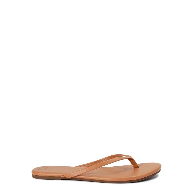 Time and Tru Women's Barely There Thong Sandals, Wide Width Available | Walmart (US)