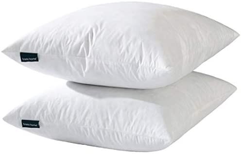 Basic Home 26x26 Euro Throw Pillow Inserts-Down Feather Pillow Inserts-Cotton Fabric-Set of 2-Whi... | Amazon (US)