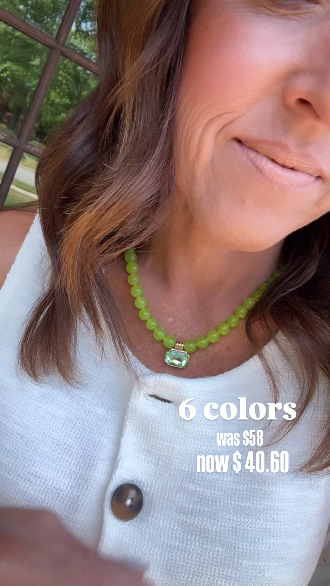 Beaded necklace with gem. Summer necklace. Anthropologie sale. Up to 30% off select items. 

#LTKSeasonal #LTKSaleAlert #LTKOver40