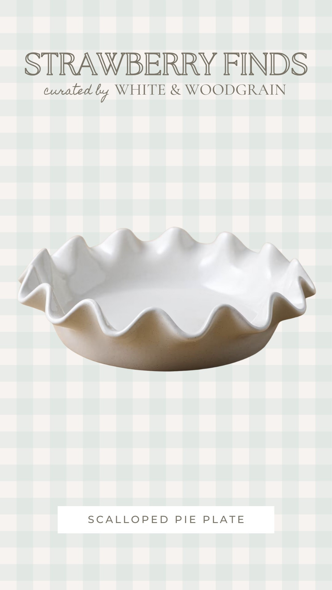 The scalloped edge makes this pie plate feel so fun and whimsical! Love it for a fruit pie in the summer, and an apple pie in the fall... 

 #LTKSeasonal #LTKHome