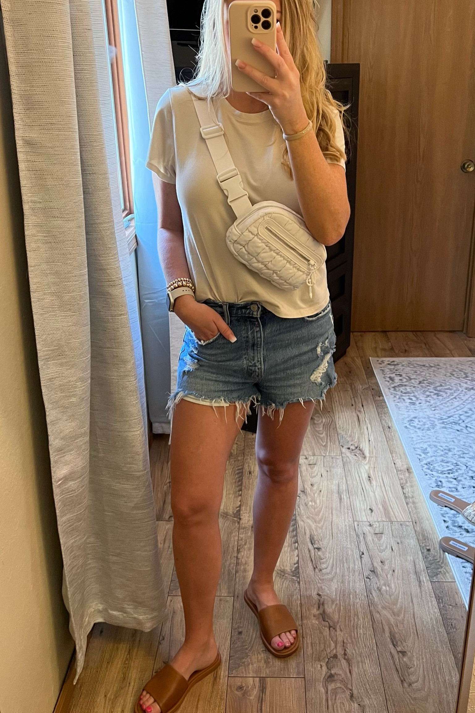 OOTD! Running errands today in this cute & comfy outfit! 
Steve Madden, Abercrombie, A&F, old navy, Target, comfortable, spring, sandals, crossbody, cute, casual, stylish

#LTKfindsunder50 #LTKstyletip #LTKover40