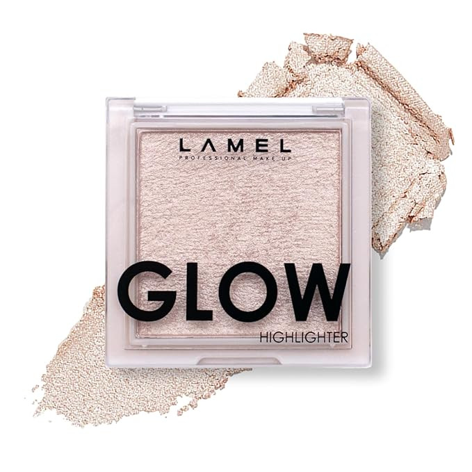 LAMEL Glow Highlighter: Face Make Up & Contour Palette in Deep, Vibrant Colors - Natural Shimmer ... | Amazon (US)