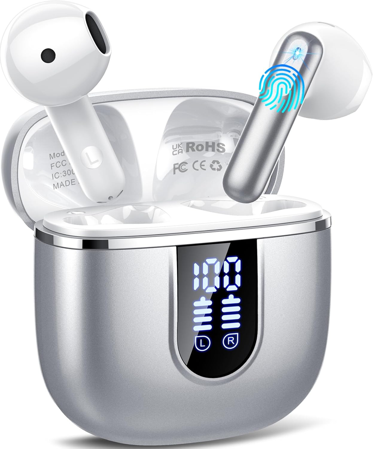 Wireless Earbuds, Bluetooth 5.4 Earphones In Ear Hi-Fi Stereo Deep Bass, Bluetooth Headphones wit... | Amazon (UK)