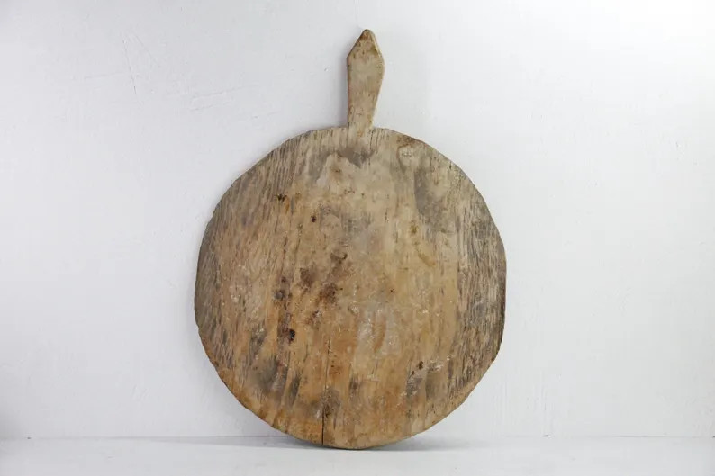 Antique Wooden Bread Board | European Round Cutting - Etsy | Etsy (US)