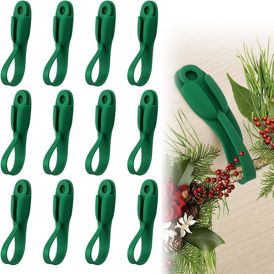 12 PCS Christmas Garland Hangers for Mantle, Fireplace Stocking and Garland Hanger, Stretchable a... | Amazon (US)