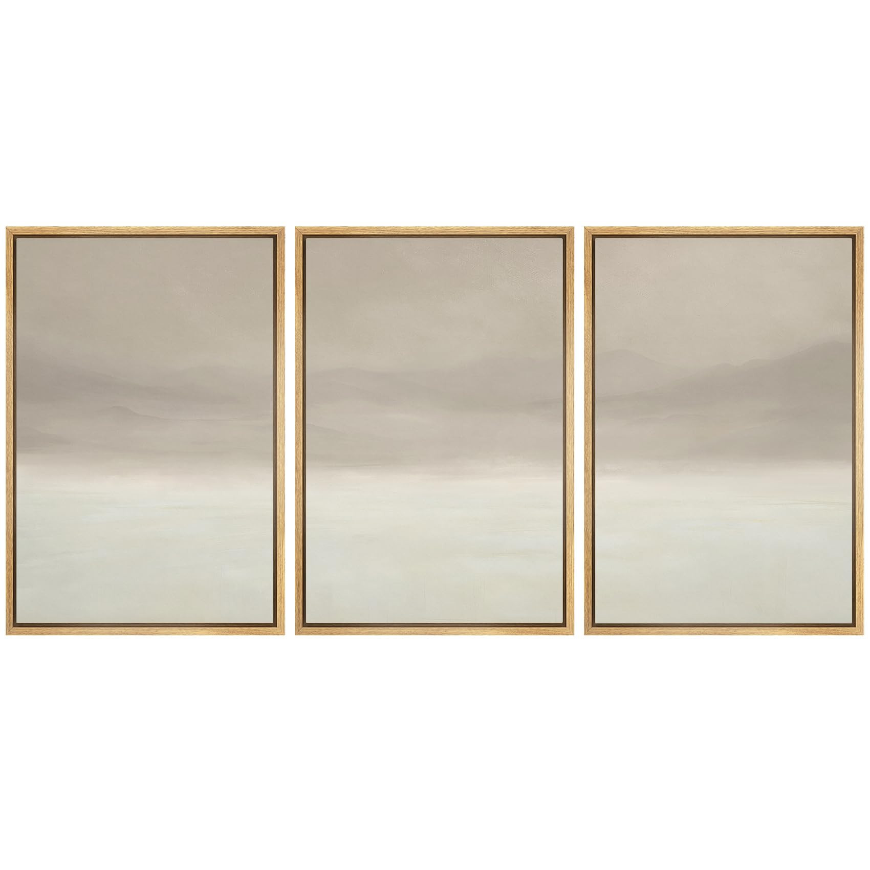 MUDECOR Framed Canvas Print Wall Art Abstract Prints Minimalist Modern Art Neutral Home Decor for... | Amazon (US)