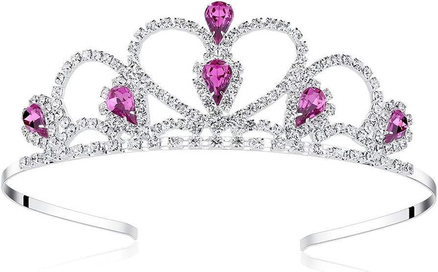 Amazon.com: Lovelyshop Purple Gems Rhinestone Tiara for Little Kid Big Kid Prom Birthday Prineces... | Amazon (US)