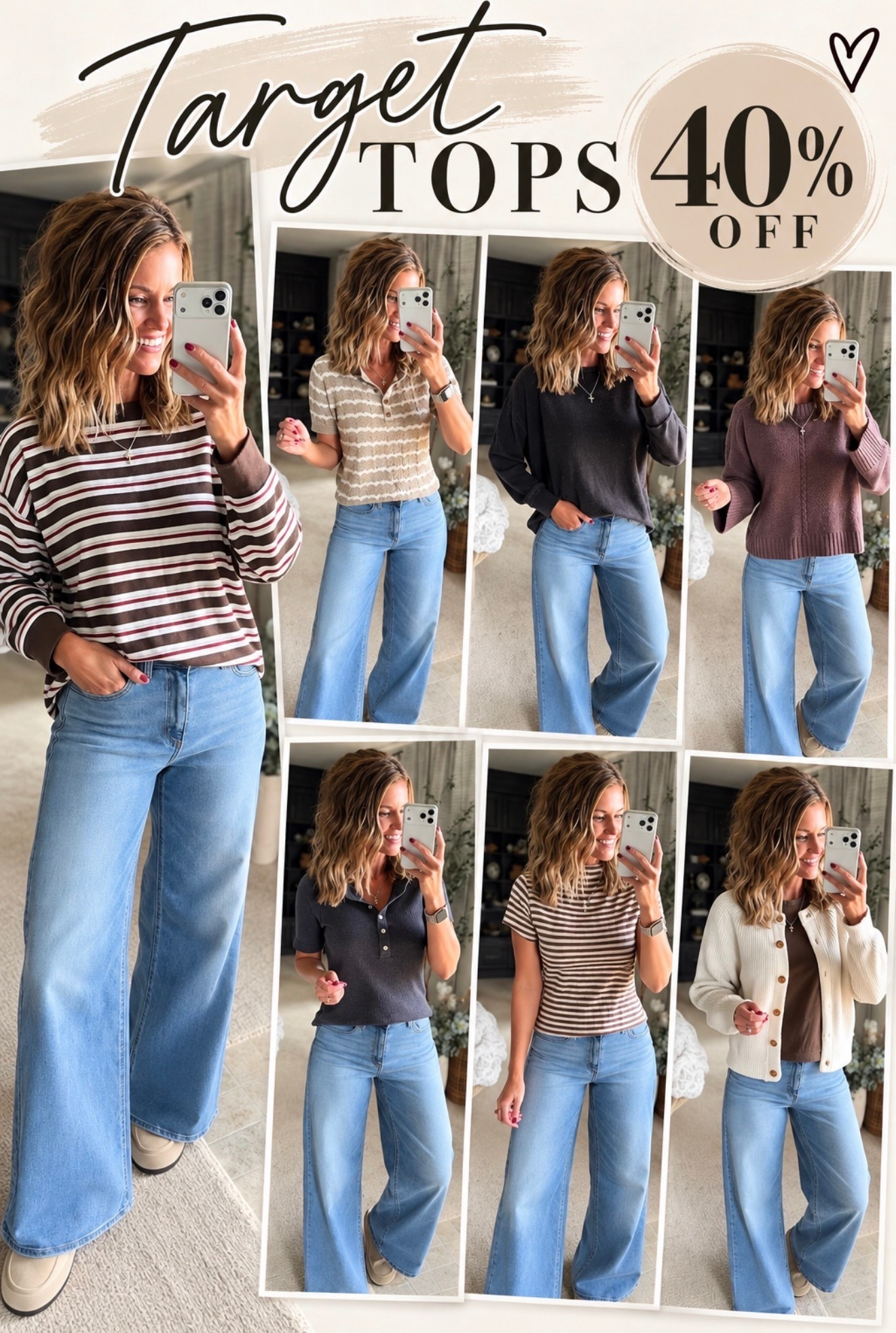 Target Circle Deal days SALE 🎯 
So many great basic tops less than $20 and my favorite jeans also included. 
Tops / small (except for maroon sweater, medium)
Jeans/ 8 regular 
@Target

#LTKSaleAlert #LTKSeasonal #LTKOver40