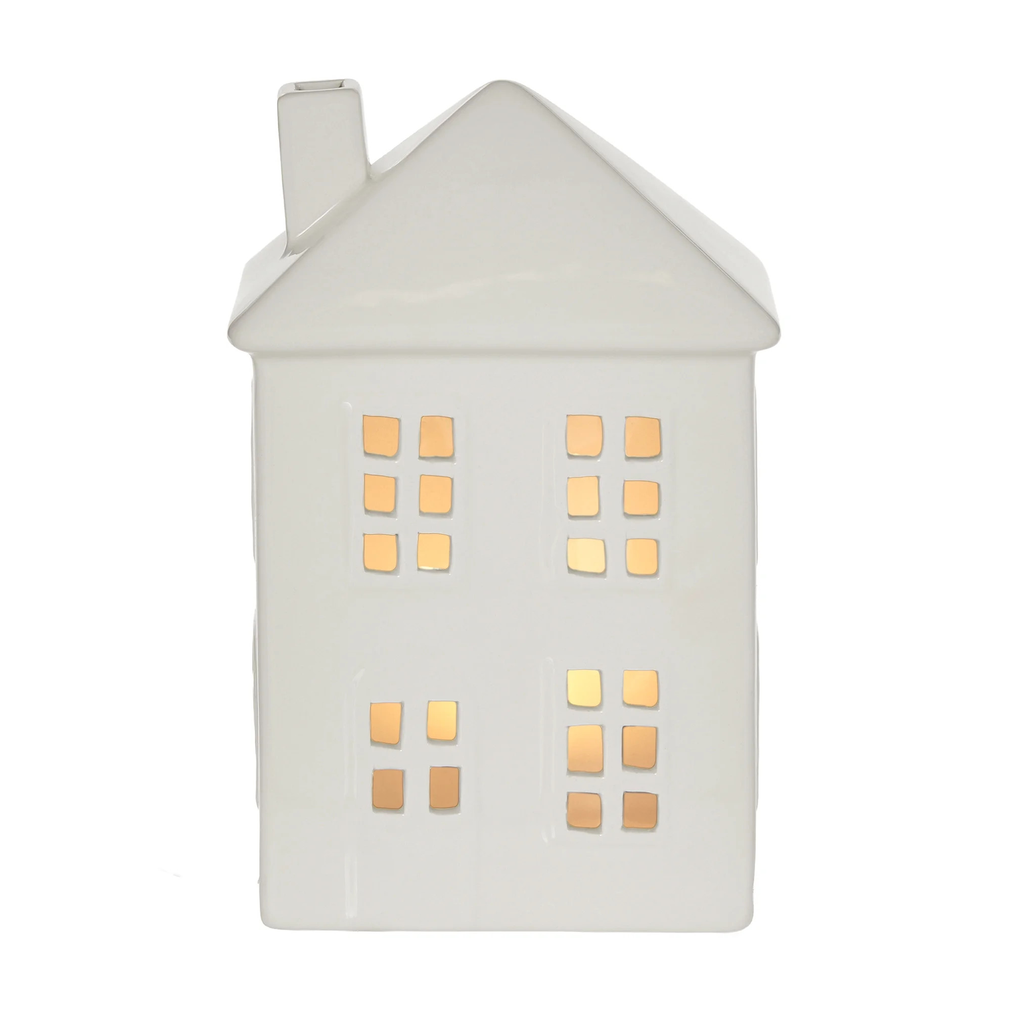 Fraiche White Light-up Ceramic House Decoration, 7in Ceramic House | Walmart (CA)
